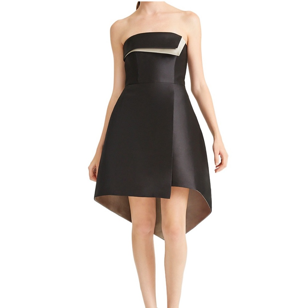 HALSTON Strapless High/Low Dress size 14 : EUC